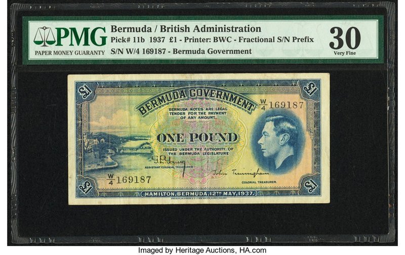 Bermuda Bermuda Government 1 Pound 1937 Pick 11b PMG Very Fine 30. 

HID09801242...