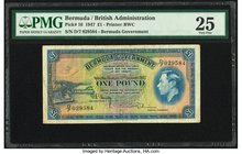 Bermuda Bermuda Government 1 Pound 17.2.1947 Pick 16 PMG Very Fine 25. Annotation.

HID09801242017