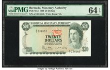 Bermuda Monetary Authority 20 Dollars 1.1.1986 Pick 31d PMG Choice Uncirculated 64 EPQ. 

HID09801242017