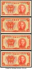 China Central Bank of China 1 Yüan 1936 Pick 211a S/M#C300-92, Four Examples Choice Crisp Uncirculated. 

HID09801242017