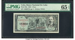 Cuba Banco Nacional de Cuba 1 Peso 1959 Pick 90a PMG Gem Uncirculated 65 EPQ. 

HID09801242017