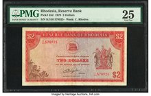 Rhodesia Reserve Bank of Rhodesia 2 Dollars 10.4.1979 Pick 35d PMG Very Fine 25. 

HID09801242017