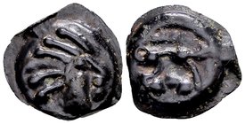 Gallia Belgica, Senones
Region of Sens, 2nd-1st C BC. AE cast potin, 5.53 gr. Head with six locks of hair right / Boar right; three pellets below. DT...