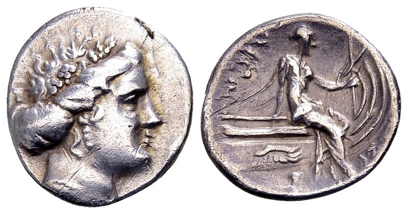 Euboia, Histiaia 
Ca. 196-146 BC. AR tetrobol, 2.4 gr. Female head right, weari...