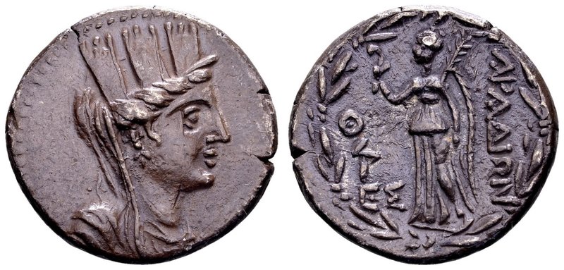 Phoenicia, Arados
Dated CY 199 (= 61/60 BC). AR tetradrachm, 15.28 g. turreted,...