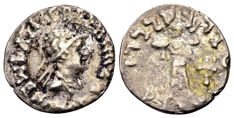 Indo-Greek Kingdom, Menander I Soter 
Ca. 155-130 BC. AR drachm, 1.86 gr. Diade...