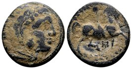 Kingdom of Macedon, Kassander. 
Uncertain mint in Macedon, 305-297 BC. Æ18, 5.63 g. Head of Herakles wearing lion skin right / BAΣIΛEΩΣ KAΣΣANΔPOY yo...