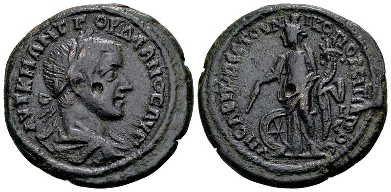Gordian III
Moesia Inferior, Nikopolis ad Istrum, 241-244 AD. Æ 28, 14.32 gr. A...