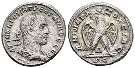Syria, Antioch
Trebonianus Gallus, 251 AD. AR tetradrachm, 12.21 g. AYTOK K Γ OYIB TPEB ΓAΛΛOC CEB laureate, draped, cuirassed bust of Trebonianus Ga...