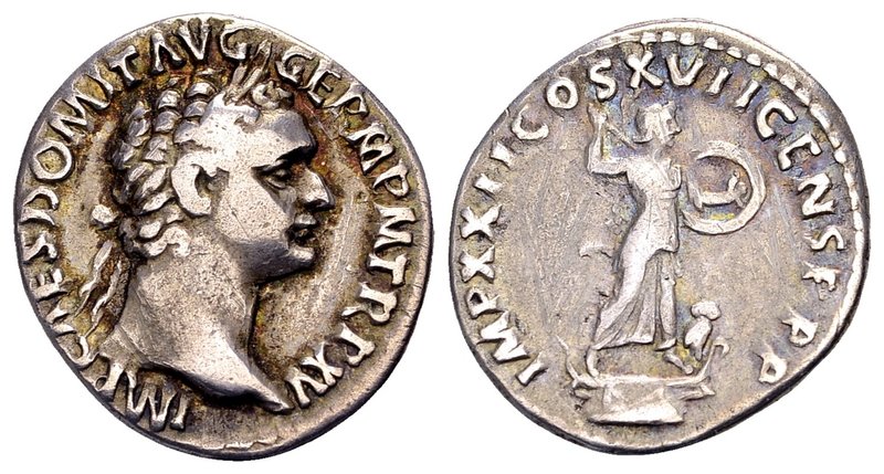 Domitian
Rome, AD 95-96 AD. AR denarius, 3.44 gr. IMP CAES DOMIT AVG GERM PM TR...