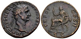 Trajan
Rome, 98-99 AD. AE dupondius, 14.23 gr. IMP CAES NERVA TRAIAN AVG GERM P M radiate head of Trajan right / TR POT COS II Abundantia seated left...