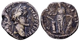 Antoninus Pius
Rome, 148-149 AD. AR denarius, 2.32 g. ANTONINVS AVG PIVS P P TR P XII laureate head right / COS IIII Salus standing facing, with pate...