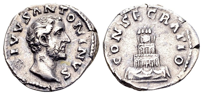 Antoninus Pius
Rome, 161 AD. AR denarius, 2.98 g. DIVVS ANTONINVS bare head of ...