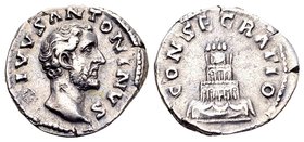 Antoninus Pius
Rome, 161 AD. AR denarius, 2.98 g. DIVVS ANTONINVS bare head of Antoninus Pius right / CONSECRATIO funeral pyre of four tiers surmount...