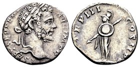 Septimius Severus
Rome, 195 AD. AR denarius, 2.96 g. L SEPT SEV PERT AVG IMP V laureate head of Septimius Severus right / P M TR P III COS II PP Mine...
