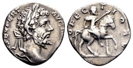 Septimius Severus
Rome, 196-197 AD. AR denarius, 3,22 g. L SEPT SEV PERT AVG IMP VIII laureate head of Septimius Severus right / PROFECTIO AVG empero...