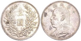 China
Republic. Yuan Shih-Kai. Dollar, Year 10 (1921), KM-Y329. gVF