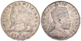 Ethiopia 
Menelik II. Bir EE 1895 (1902/3), KM19. AR, 28 g. VF