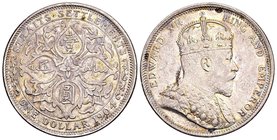 Straits Settlements
British Crown Colony (1867-1942), Edward VII. 1 dollar 1904, KM25. gVF