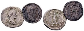 Lot Roman Imperial
2 R coins. 3rd-4th century AD. Nearly Very Fine. SOLD AS IS. NO RETURN