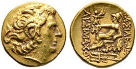 Pontos. Könige von Pontos. Mithradates VI. Eupator 120-63 v. Chr. AV-Stater 88-86 v. Chr. -Kallatis-. Ähnlich wie vorher, jedoch nun mit Beizeichen "H...
