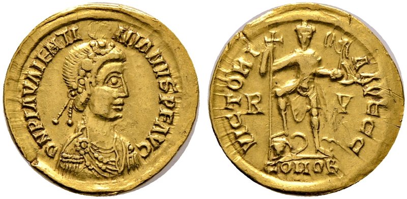 Kaiserzeit. Valentinianus III. 425-455. Solidus 426/430 -Ravenna-. D N PLA VALEN...