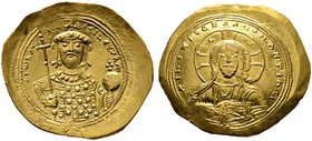 Constantinos IX. Monomachos 1042-1055. Histamenon nomisma (Scyphat) -Constantinopolis-. Ein zweites Exemplar. DOC 3, Sear 1830, Sommer 48.3. 4,42 g
se...