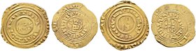 Jerusalem, lateinisches Königreich. Balduin III. (und seine Nachfolger) ab 1143. Lot (2 Stücke): Gold-Bezant um 1188/1250 -Akkon-. Wie vorher. Metcalf...