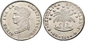 Bolivien. Republik. 4 Soles 1854 -Potosi- (MF). KM 123.2.
prägefrisches Prachtexemplar