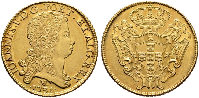 Brasilien. Johann V. 1706-1750. 12.800 Reis 1731 -Minas Gerais-. KM 139, Fr. 55....