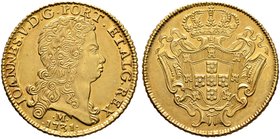 Brasilien. Johann V. 1706-1750. 12.800 Reis 1731 -Minas Gerais-. KM 139, Fr. 55. 28,74 g
selten in dieser Erhaltung, Prachtexemplar mit feiner Goldtön...