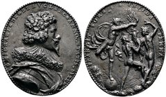 Frankreich-Königreich. Louis XIII. 1610-1643. Ovale Bleimedaille o.J. (um 1635) unsigniert (wohl von G. Dupré), auf den königlichen Berater Michael de...