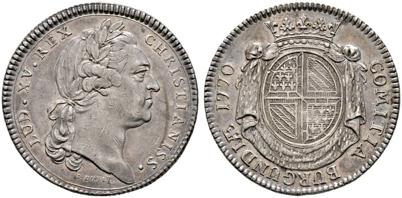 Frankreich-Königreich. Louis XV. 1715-1774. Jetonartige Silbermedaille 1770 von ...