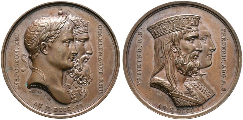 Frankreich-Königreich. Napoleon I. 1804-1815. Bronzemedaille 1806 von Andrieu, a...
