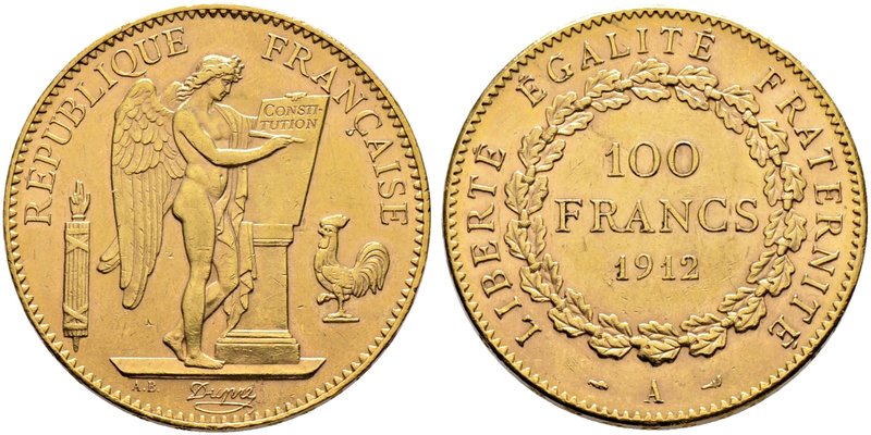 Frankreich-Königreich. Dritte Republik. 100 Francs 1912 -Paris-. Gad. 1137a, Fr....