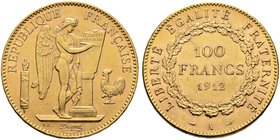 Frankreich-Königreich. Dritte Republik. 100 Francs 1912 -Paris-. Gad. 1137a, Fr. 590, Schl. 423. 32,41 g
kleine Kratzer, vorzüglich