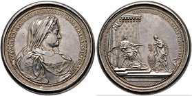 Frankreich-Lothringen. Elisabeth Charlotte von Bourbon-Orléans 1729-1744. Silbermedaille o.J. (1729) von F. de Saint- Urbain, auf den Beginn ihrer Reg...