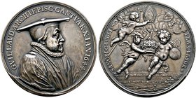 Großbritannien. Charles I. 1625-1649. Silbermedaille 1644 (geprägt um 1680) von J. Roettiers (unsigniert), auf die geplante Hinrichtung des Erzbischof...