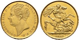 Großbritannien. George IV. 1820-1830. 2 Pounds 1823. Spink 3798, Fr. 375, Schl. 117. 16,02 g
Prachtexemplar, winzige Kratzer, fast Stempelglanz aus po...