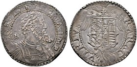 Italien-Neapel und Sizilien. Karl V. 1519-1556. Mezzo Ducato o.J. -Neapel-. Belorbeertes Brustbild im Harnisch nach rechts / Gekrönter Doppelkopfadler...
