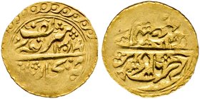 Russland-Turkistan, Emirat von Bukhara (unter russischer Hoheit). Abdulachad (Sayyid 'Abd Al Ahad). Tilla AH 1309 (1891) -Bukhara Mint-. Bitkin 85, Al...