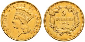USA. 3 Dollars 1879. Indian Head with hairdress. KM 84, Fr. 124. 5,02 g
selten, minimale Kratzer, vorzüglich