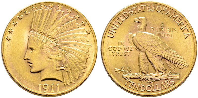 USA. 10 Dollars 1911 -Philadelphia-. Indian Head. KM 130, Fr. 166. 16,78 g
vorzü...