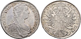 Haus Habsburg. Maria Theresia 1740-1780. Taler 1752 -Hall-. Großes Brustbild. Her. 466, Eyp. 80, Dav. 1122, Voglh. 274/2, MT 950.
leichte Tönung, sehr...