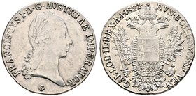 Haus Österreich. Franz I., Kaiser von Österreich 1804-1835. 1/2 Konventionstaler 1821 -Nagybanya-. Her. 430, J. 189, Kahnt 330.
sehr schön/sehr schön-...