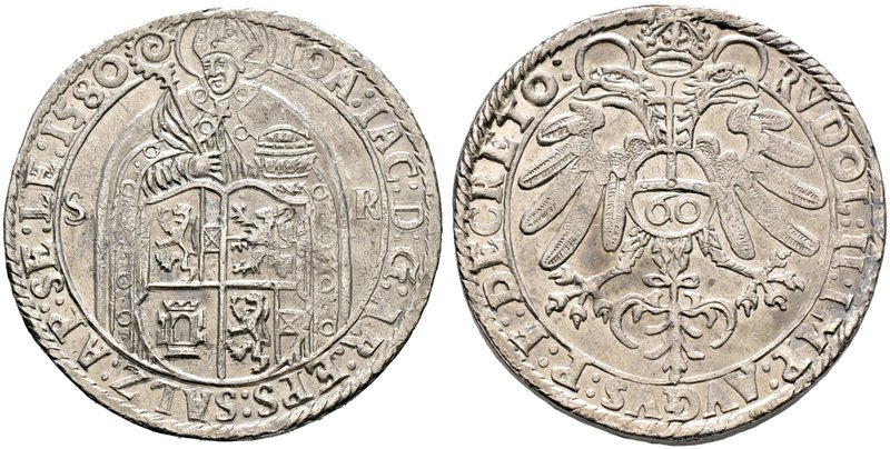 Salzburg, Erzbistum. Johann Jakob Khuen von Belasi 1560-1586. Guldentaler zu 60 ...