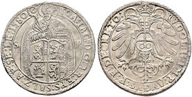 Salzburg, Erzbistum. Johann Jakob Khuen von Belasi 1560-1586. Guldentaler zu 60 Kreuzer 1580. Mit Titulatur Kaiser Rudolf II. Zöttl 643, Probszt 587, ...