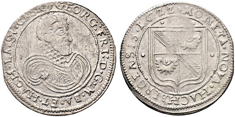 Baden-Durlach. Georg Friedrich 1604-1622. Kipper-24 Kreuzer (Sechsbätzner) 1622 ...