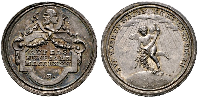 Baden-Durlach. Karl Friedrich 1746-1811. Silbermedaille 1780 von J.M. Bückle, au...