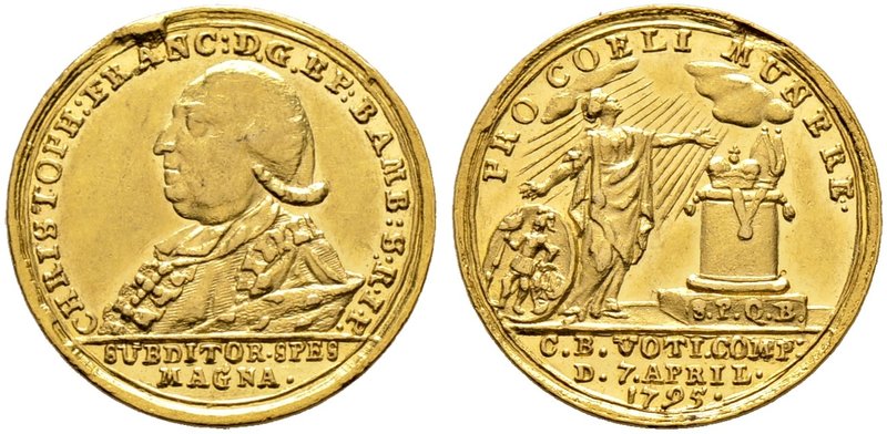 Bamberg, Bistum. Christoph Franz von Buseck 1795-1802. Dukat 1795 -Nürnberg-. Hu...